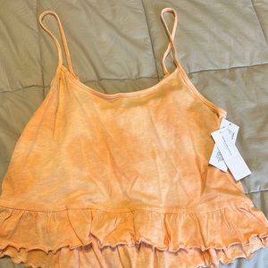 orange tie dye tank top from American eagle